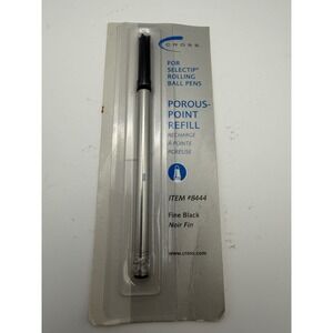 CROSS Porous Point Refill Fine Black Item 8444 for Selectip Rolling Ball Pens